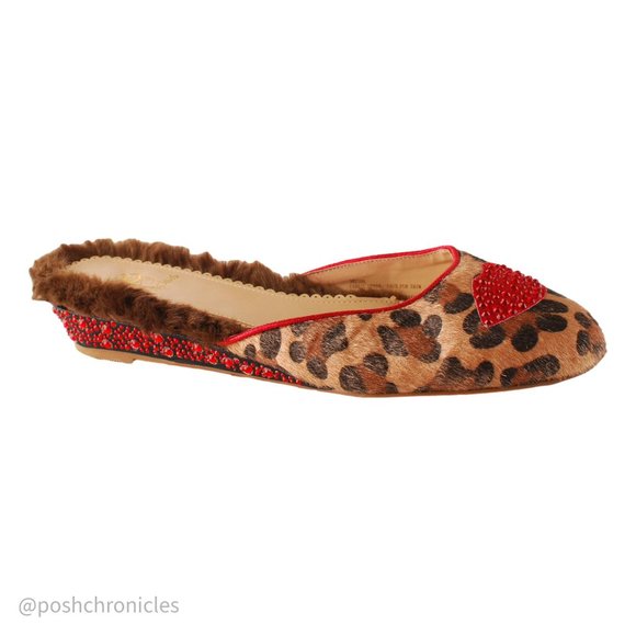 Rara Avis Shoes - Rara Avis Lip Sequin Leopard Mules